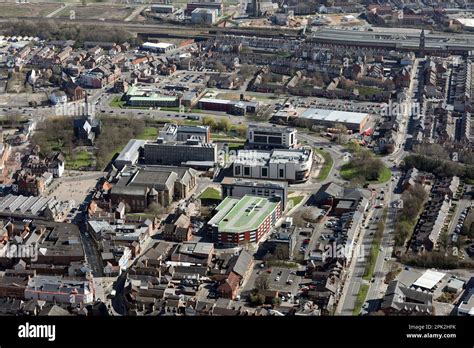 aerial view of Darlington town centre, County Durham Stock Photo - Alamy