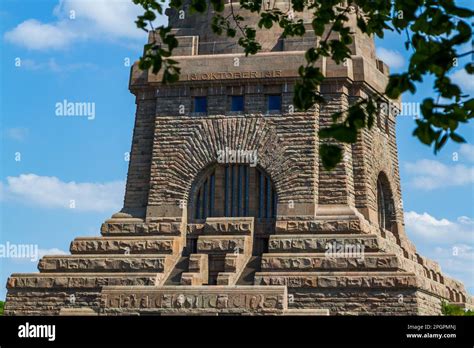 Leipzig Monument To The Battle Of The Nations Stock Photo Alamy