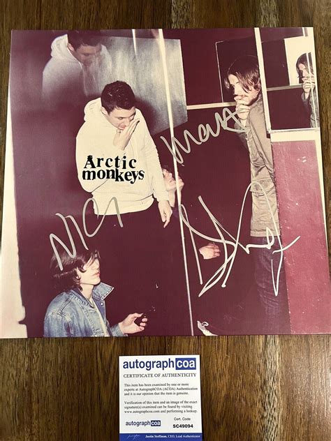 ‘arctic Monkeys Signed ‘humbug Vinyl Album All 4 Members Alex Turner