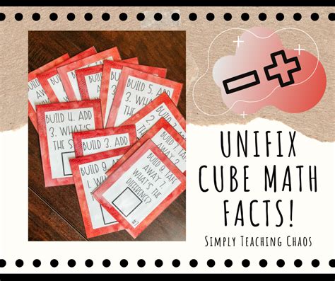 Unifix Cube Math Facts/Fluency Practice! | Math facts, Math fact ...