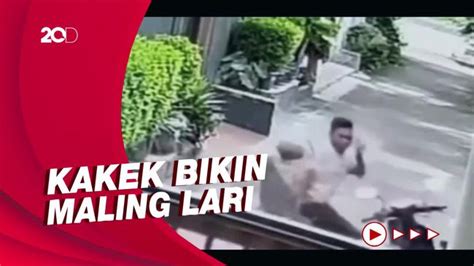 Aksi Kakek Di Bekasi Gagalkan Maling Motor Pelaku Dipukul Hingga Jatuh