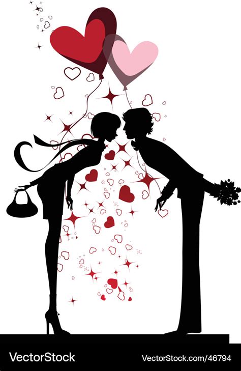 Kissing Couple Royalty Free Vector Image Vectorstock