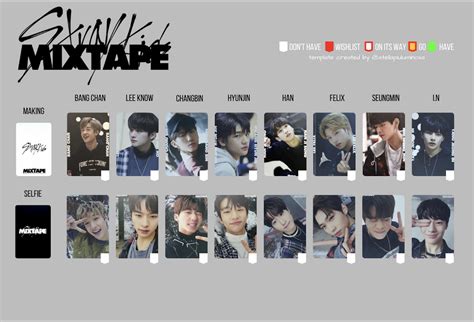 Stray Kids Mixtape photocard images for collection Photocard, Mixtape ...