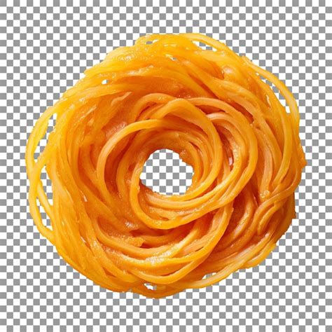 Delicioso Plato De Jalebi Dulce Aislado Sobre Fondo Transparente