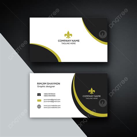 Black Business Card Design Template Download on Pngtree