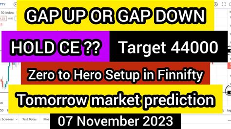 Tuesday November Big Gap Sideways Nifty Bank Nifty Prediction For