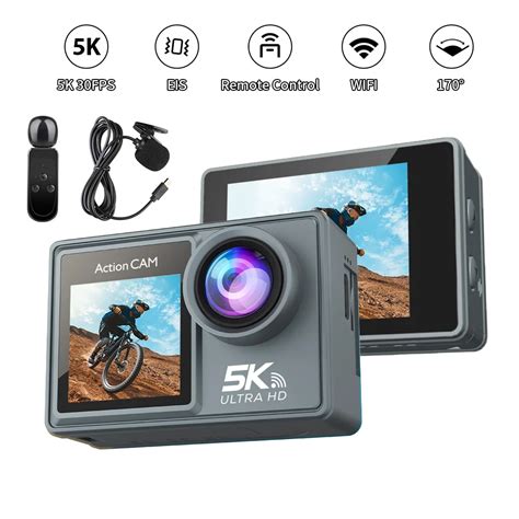 C Mara De Acci N Mejorada 5K 4K60FPS Dual IPS Touch LCD EIS WiFi 170