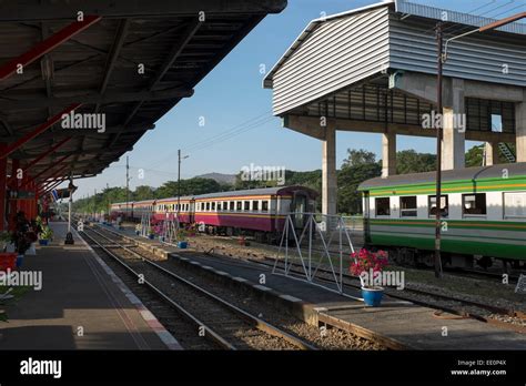 Railway Station at Kanchanaburi Thailand Stock Photo - Alamy