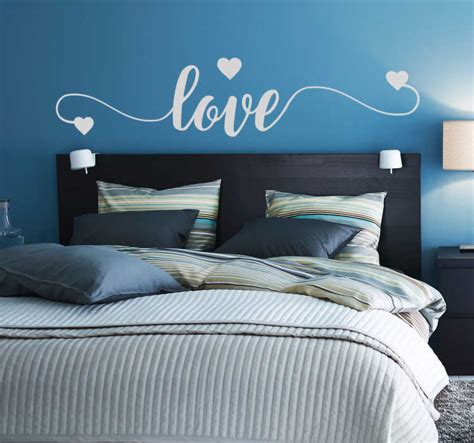 Bedroom Headboard Love Wall Sticker - TenStickers