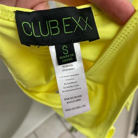 Neon Yellow One Piece Bikini Rave Fit Worn Once Depop