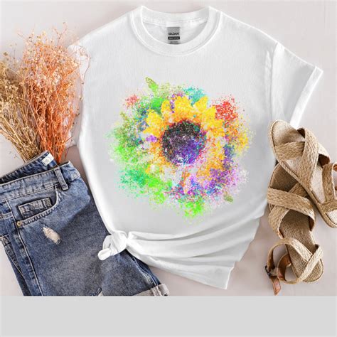 Sunflower Shirt Floral Tee Shirt Flower Shirt Garden Shirt Womens