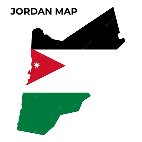 Premium Vector | Jordan national flag map design illustration of jordan ...