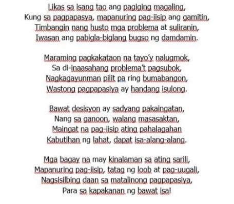 Sumulat Ka Ng Isang Maikling Tula Tungkol Sa Kahalagaan Ng Pagpapasya