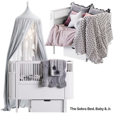 The Sebra Bed with canopy 3D model | CGTrader