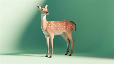 3d Model Deer Stylized Vr Ar Low Poly Cgtrader