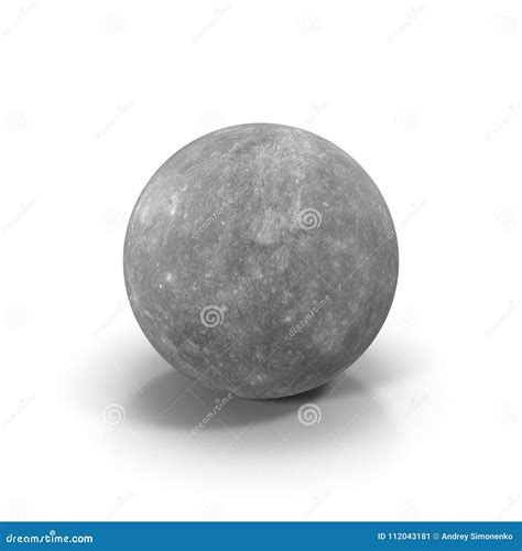 Mercury Planet On White 3d Illustration Stock Illustration