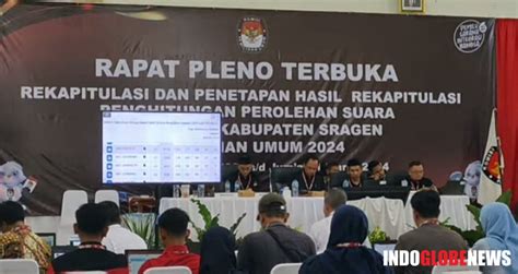 Kpu Sragen Gelar Rapat Pleno Terbuka Rekapitulasi Dan Penetapan Hasil