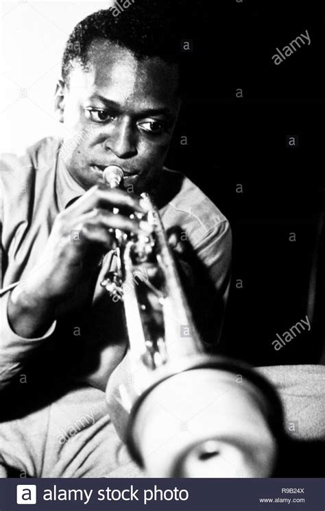 Miles Davis playing trumpet Stock Photo - Alamy