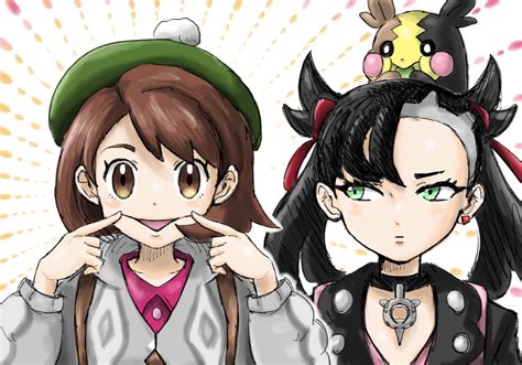 Marnie Gloria Morpeko And Morpeko Pokemon And 1 More Drawn By