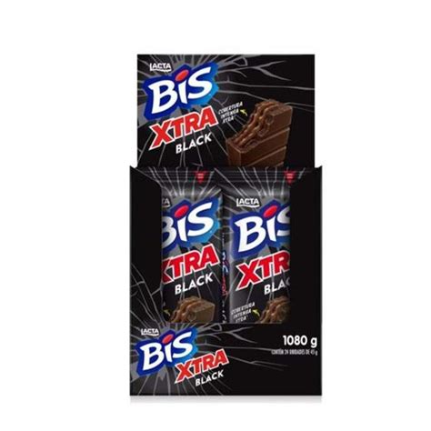 Bis Xtra Black Display 24 Unidades De 45g Lacta Chocolate