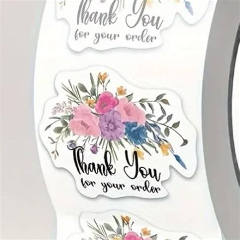 Office Floral Thank You Stickers 17 X 14 50 Roll Poshmark