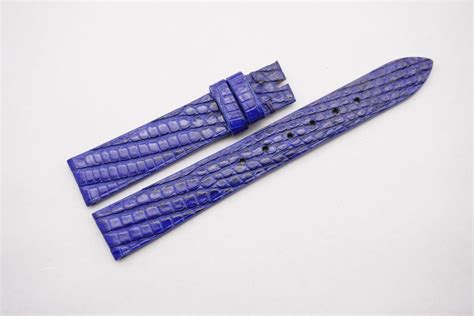 Mm Mm Cobalt Blue Genuine Lizard Skin Leather Watch Strap Wt