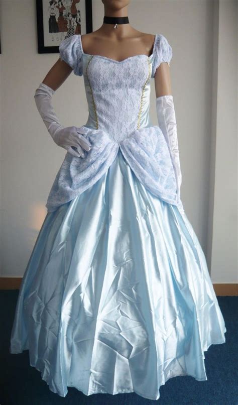 Cinderella Costume Sm Ball Gown Dress Blue Enchanted Princess Hoop