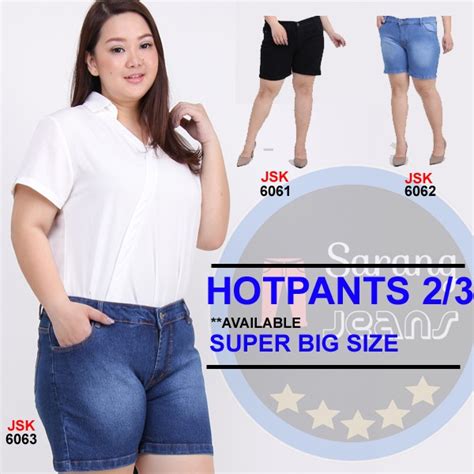 Jual SIZE 27 38 Celana Pendek Hot Pants Polos 2 3 Short Jeans Wanita Denim HotPants Cewek