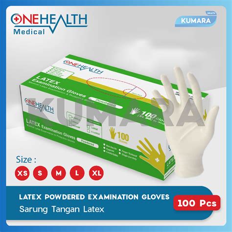 Jual ONEHEALTH Sarung Tangan Latex Powdered Handscoon Latex