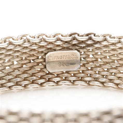 Tiffany And Co Sterling Silver Somerset Mesh Bracelet Ebth