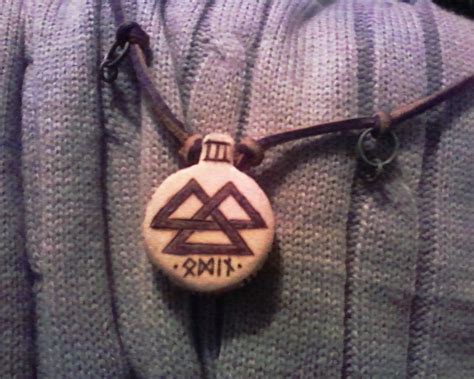 Valknut Odinic Necklace | Handcrafted Rune Stones