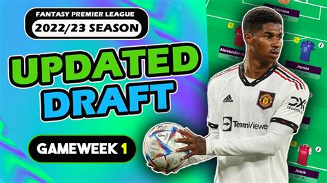 My Best Gameweek 1 Fpl Draft Fpl Gw 1 Draft Fantasy Premier League 202223 Youtube