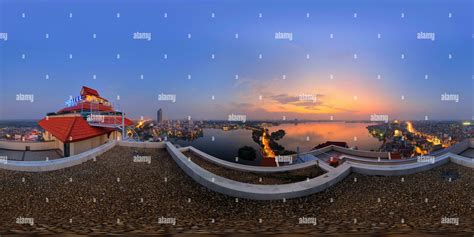 360° view of Sunset over Hanoi skyline - Alamy