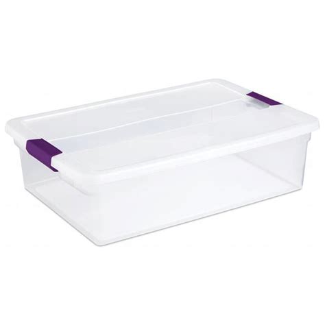 Sterilite 32 Qt Clear Latch Storage Box 65 In H X 16375 In W X 23