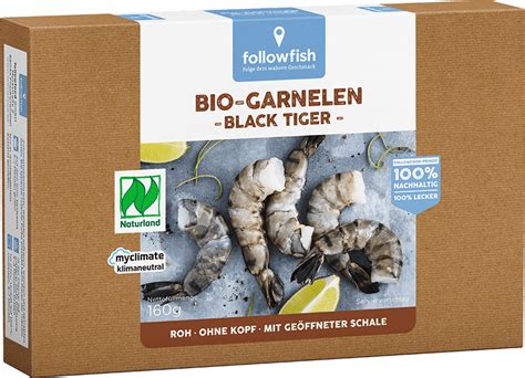 Garnelen Black Tiger Bio TiefgekÜhlt Tiefgekühl Fisch