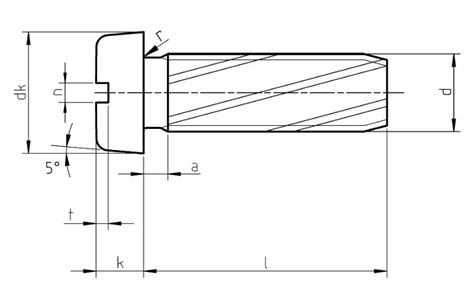 DIN 7513 B - Hex tapping screws B = with cylinder head and slot