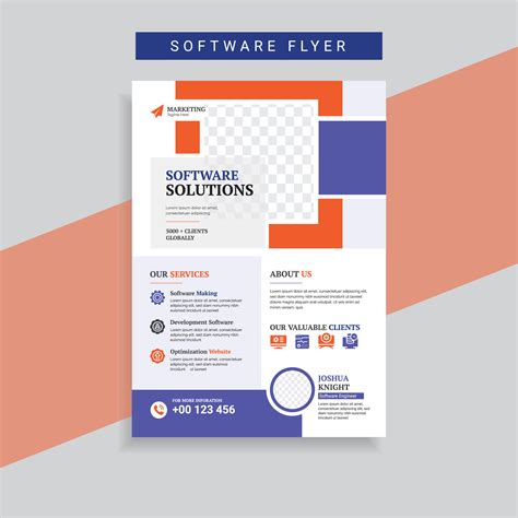 Software Solution Business Flyer Design Template Vector 35644048 Vector ...