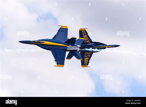 The U S Navy Flight Demonstration Squadron The Blue Angels Perform