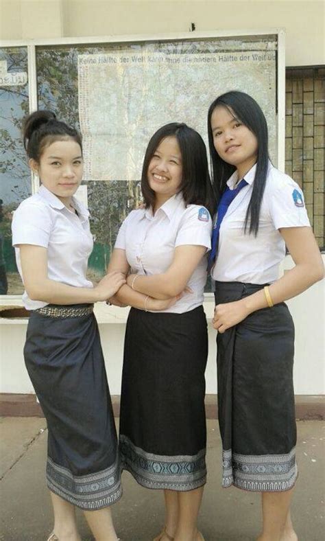 Traditional Student Uniforms In Laos