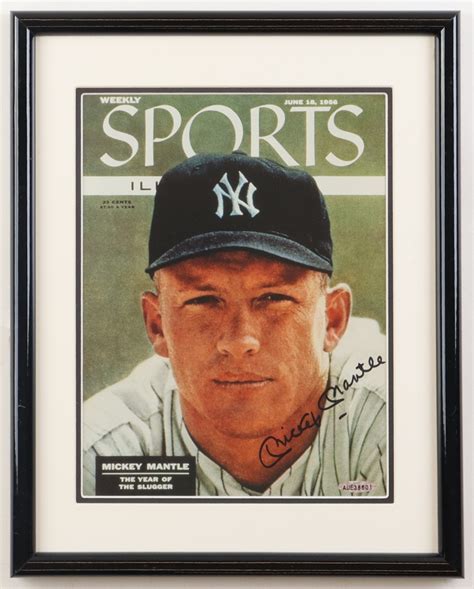 Mickey Mantle Signed Yankees Custom Framed Magazine Cover Photo UDA