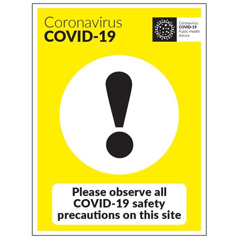 COVID-19 Observe Safety Precautions Sign CIF Social Distancing