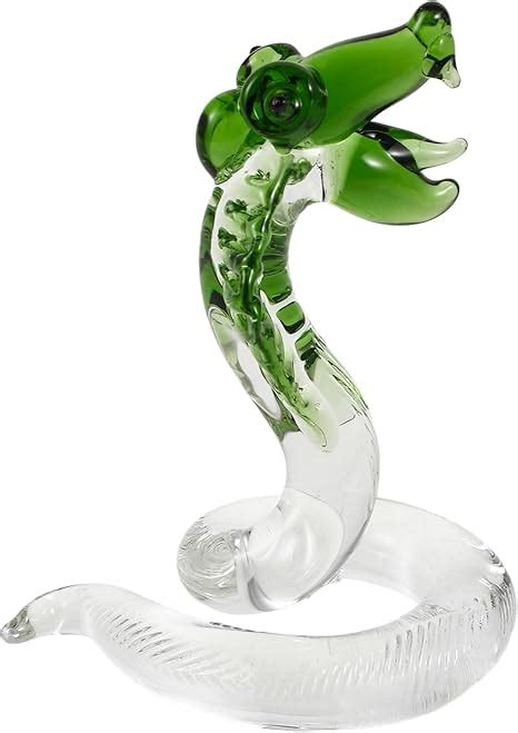 Amazon Operitacx Crystal Snake Statue Hand Blown Glass Snake