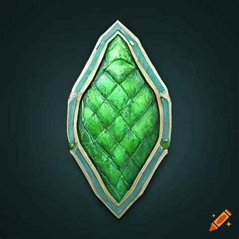 Artifact Shield With Green Dragon Scales On Craiyon