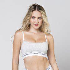 Top Sem Bojo Mescla El Stico Ilumine Branco Ilumine Lingerie