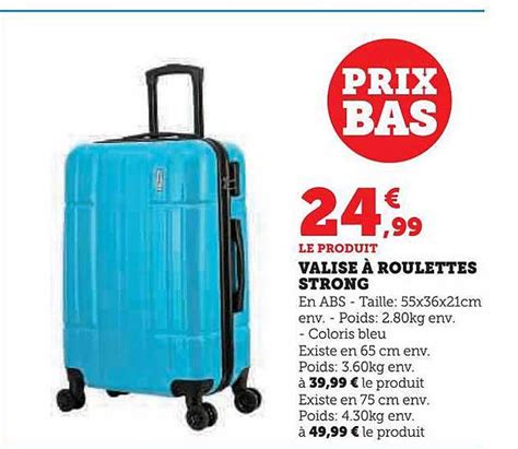 Promo Valise à Roulettes Strong chez Hyper U iCatalogue fr