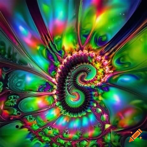 Vibrant Surreal Jungle Fractal Artwork