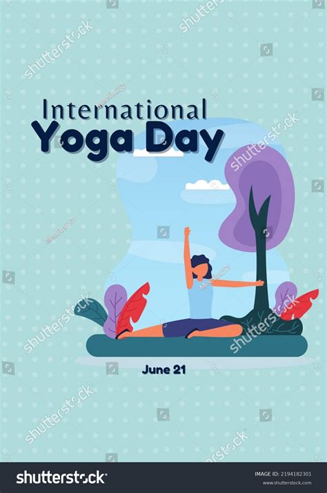 International Yoga Day Flyer Art Graphic Stock Illustration 2194182301