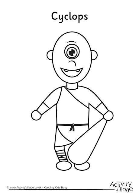 Cyclops Colouring Page Ancient Greece Colouring Pages Coloring Pages