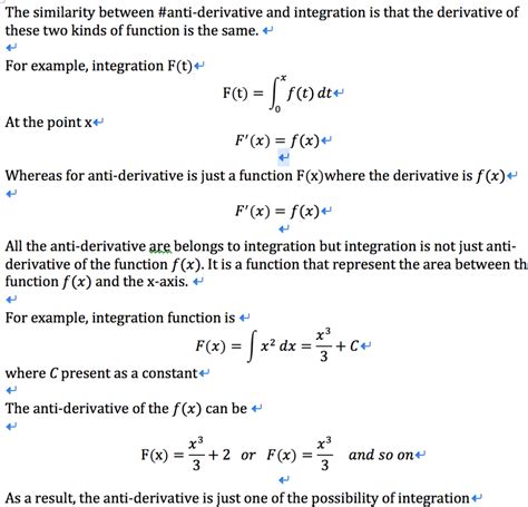 The Differences Between Integral And Anti Derivation Scoward Mathematics