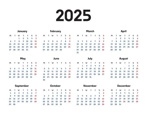 2025 Sunday Calendar